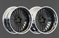 Velg Tempa Grid Multi Spoke Deep Concave 6061 T6 5x112 5x114.3 5x120 19-21 inci Dark Face Polished Lip untuk S Class 5 Series A6