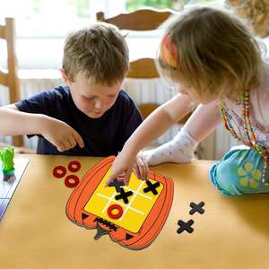 <span class=keywords><strong>Gioco</strong></span> <span class=keywords><strong>Strategico</strong></span> Mini Tic Tac Toe in Feltro, Puzzle a Nove Griglie Tascabile, Giocattolo Educativo per Genitori e Figli, Antistress - Product Image 4