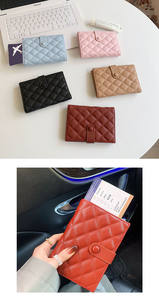 नया डिजाइन ओस्ट्रिक/सांप/मगरमच्छ पु चमड़े के कार्ड धारक महिला स्लिम क्रेडिट कार्ड केस 6 कार्ड स्लॉट - Product Image 3