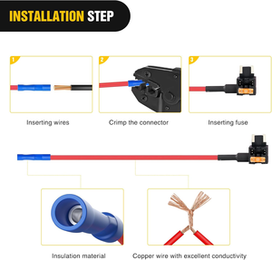 Portafusibles Enchufable para Automóvil con Terminal de Fusible Adicional, Apto para Circuitos de 12V, 24V y 32V en Camiones y Automóviles - Product Image 4