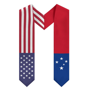 定制设计萨摩亚混合美国国旗男女通用毕业腰带环保现代高品质欢迎礼物 - Product Image 1