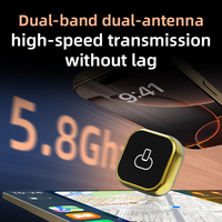 Adaptateur sans fil CarPlay & Android Auto Mini 2-en-1 avec ports USB A/C, WiFi4 & Bluetooth 4.2, Plug & Play, Garantie 1 an