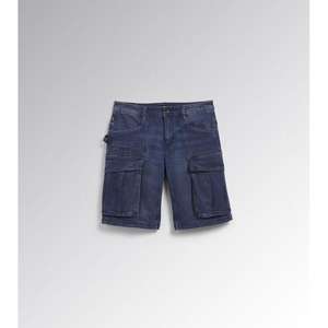 Pantalones Cortos de Mezclilla Diadora Bermuda Stone Cargo Light Denim, Color Azul Atlántico, Talla 33, Corte Cargo Lift - Product Image 1