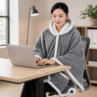 Plaid chauffant en flanelle épaisse pour l'hiver, protection sûre, contrôle multi-niveaux de chaleur, style européen-américain, salon