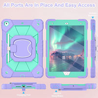 Étui de protection robuste WESOROL pour tablette, antichoc, en PC et silicone, avec support rotatif à 360° et porte-stylo pour iPad 10.2 9e, 8e et 7e génération