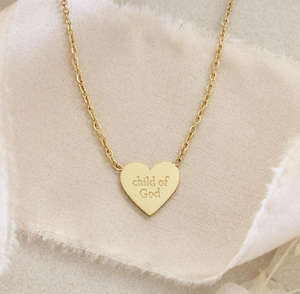 Collana da Donna Cristiana in Acciaio Inossidabile con Messaggio Personalizzato Inciso LOVED, Placcata Oro PVD, Regalo per la Comunione, Tendenza 2026 - Product Image 3