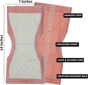 Serviettes hygiéniques post-partum à flux abondant pour femmes - Super absorbantes, extra longues, <span class=keywords><strong>protection</strong></span> de nuit, jetables de qualité hospitalière - Product Image 5