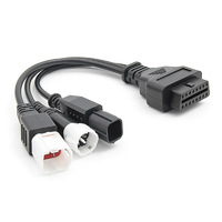 Cable de Extensión OBD2 de 6 Pines Yamaha a 16 Pines Compatible con Honda, Herramienta de Diagnóstico, Lector de Códigos para Motocicletas