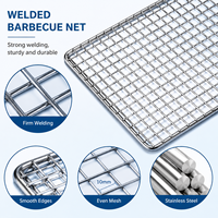 Grille de barbecue extérieure en acier inoxydable 304 soudée, résistante à la chaleur, durable, anti-corrosion, de qualité alimentaire – Meilleure vente