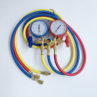 Ensemble de manomètres R22 à économie d'énergie, conception industrielle, prix d'usine, tuyau de charge flexible en laiton de 90 cm, manomètres CVC