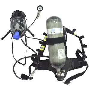 6.8L Portable Safety SCBA Respirator Fire Fighting Equipment Compressed Air Breathing Apparatus For European Market