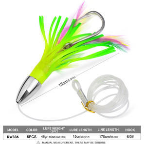PROBEROS <span class=keywords><strong>Ensemble</strong></span> de leurres en plastique en forme de pieuvre pour la pêche en haute mer de gros gibier 6/6,7/8,7/9 pouces 6 pièces/<span class=keywords><strong>ensemble</strong></span> avec sac en filet - Product Image 5