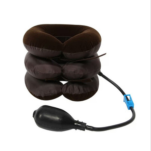 Dispositivo de Tracción Cervical, Color Café, Tela Aterciopelada, Soporte Manual Portátil para el Cuello, Talla Única - Product Image 3