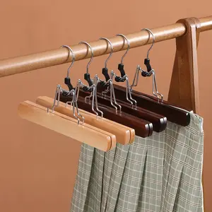 Colgador de madera multifuncional Lavinia para pantalones, perchas para extensión de cabello, perchas para falda