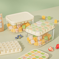 Moule à glace en PP de qualité alimentaire avec couvercle, bac à glaçons en silicone multi-grilles, moule à bâtonnets glacés maison, congélation rapide, compatible lave-vaisselle