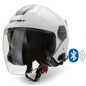 Casco Jet Befast Jet Connect III con intercomunicador integrado Gloss White M - Product Image 6