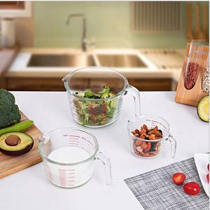 Juego de Tazas Medidoras de Vidrio de 3 Piezas, Aptas para Microondas y Horno, Transparentes - Product Image 6