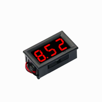 Voltmètre numérique réglable de 0,56 pouce, DC 5V à 120V, rouge, bleu, vert, pour véhicules électriques, motos et bateaux de 5V à 120V