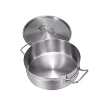 Panci Hot Pot Komersial Double-Boiler Stainless Steel Tanpa Lapisan Kapasitas Besar (4.1L-10L) Desain Las Laser Tidak Perlu Pemanas