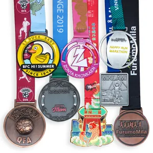 Customize Design Your 3D Zinc Alloy Souvenir Sport Medal With Ribbon Supplier