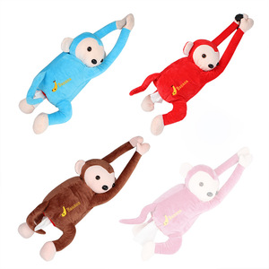Plush Monkey Tissue Holder 55Cm Car <b>Interior</b> <b>Accessory</b> Dual Use For Home And Car - Product Image 3