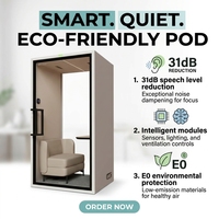 Cabine de bureau modulaire insonorisée, cabine téléphonique acoustique insonorisée, poste de travail mobile pour projet de bureau moderne