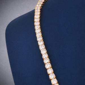 5mm Iced Out Hip Hop Tennis <b>Chain</b> Necklace 925 <b>Sterling</b> <b>Silver</b> Luxury Sparkly VVS Diamond Wedding Gift Jewelry <b>for</b> Men and <b>Women</b> - Product Image 2