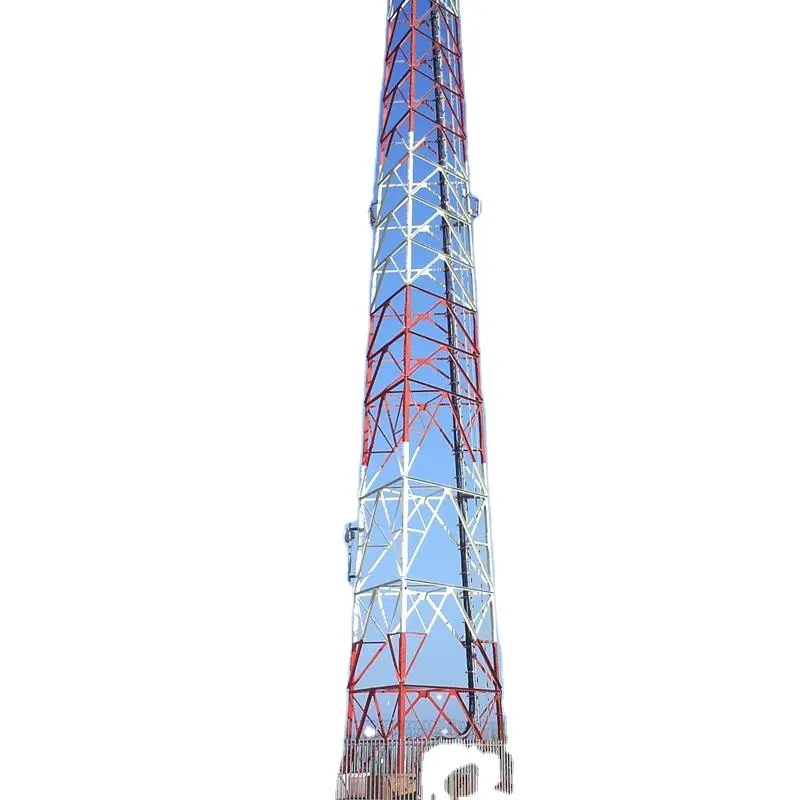 Gamba cellulare trasmettitore a tre zampe angolare di telecomunicazione 3 gambe autoportante in acciaio grata torre