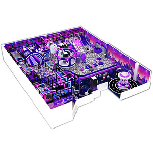 Structure de jeu intérieure commerciale de qualité supérieure pour enfants : grand toboggan et piscine à balles attrayants pour parcs d'attractions - Product Image 2