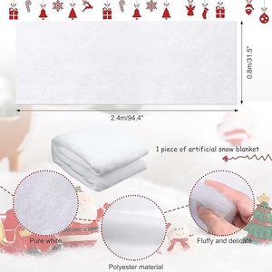 Couverture <span class=keywords><strong>de</strong></span> neige artificielle 2,6 x 7,8 pieds, rouleau <span class=keywords><strong>de</strong></span> fausse neige épais, fibre <span class=keywords><strong>de</strong></span> polyester thermocollée pour la <span class=keywords><strong>décoration</strong></span> <span class=keywords><strong>de</strong></span> <span class=keywords><strong>village</strong></span> <span class=keywords><strong>de</strong></span> <span class=keywords><strong>Noël</strong></span> - Product Image 2