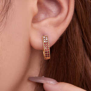 <span class=keywords><strong>ด</strong></span><span class=keywords><strong>รีม</strong></span> <span class=keywords><strong>ซุปเปอร์</strong></span>แฟลช 5A ซิร์คอน ต่างหูรูปตัวยูประดับเพชรหลากสี สไตล์ยุโรปและอเมริกา แฟชั่นหรูหราเบาๆ - Product Image 4