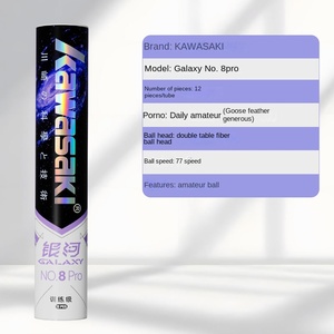 Ballon <span class=keywords><strong>de</strong></span> badminton <span class=keywords><strong>de</strong></span> pointe Kawasaki, pour entraînement et compétition, haute stabilité, résistant, en fibre <span class=keywords><strong>de</strong></span> table, avec double tête en duvet <span class=keywords><strong>de</strong></span> canard, pour jeu King Game - Product Image 5