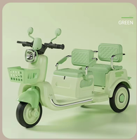 Nueva Motocicleta Eléctrica Triciclo para Niños de 2 Años con Batería de 6.7V, Doble Tracción y 2 Asientos, Gran Venta