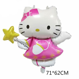 Hot Sale Kt Kitty Dressed in Pink Birthday Decoration Items Huge Helium Foil Cartoon Hello Balloon Kitty Globos Balloon - Product Image 6