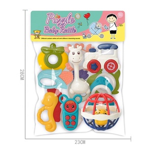 Ensemble <span class=keywords><strong>de</strong></span> hochets et anneaux <span class=keywords><strong>de</strong></span> <span class=keywords><strong>dentition</strong></span> Baohan pour bébés <span class=keywords><strong>de</strong></span> 0 à 24 mois, boule à saisir souple en ABS+TPE avec <span class=keywords><strong>hochet</strong></span> à main (emballé) - Product Image 1