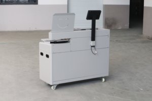 Máquina de encuadernación de pegamento caliente de un solo rodillo para libros Fuente de energía eléctrica con pantalla táctil grande - Product Image 5