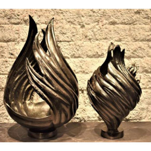 Juego de Jarrones Metálicos de 2 Piezas, Cilíndricos, Decorativos, para Arreglos Florales, Decoración del Hogar - Product Image 3