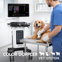 Appareil d'échographie vétérinaire Doppler couleur LED pliable fiable de 21,5 pouces sur chariot pour diagnostic clinique complet