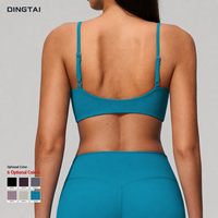 Soutien-gorge de sport sans couture à col en V, grande taille, très élastique, sans armatures, rembourré, pour fitness, gym, entraînement, athleisure, pilates, crop top