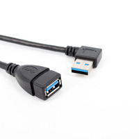 Kabel Adaptor 90 Derajat USB 3.0 A Pria Ke Wanita, Kabel Ekstensi Sudut, Kabel Pengisian Sinkronisasi Data USB, Kabel Kiri/Kanan/Atas/