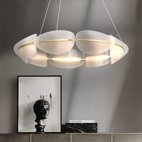 Lámpara de Araña Moderna de Acrílico y Latón con LED, Altura Ajustable, Dorada, Colgante Larga, Regulable, para Hotel, Comedor, Dormitorio, Cocina