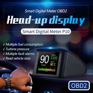 NEW OBD2 Gauge HUD P10 OBD Smart Digital Device Speedometer And Car Over Speed Alarm
