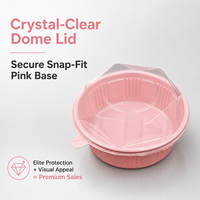 Boîte d'emballage jetable en plastique transparent PET pour muffins et cupcakes, de qualité alimentaire