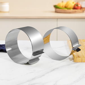 Moule à gâteau en forme d'anneau, outils de pâtisserie, moules à gâteau de cuisine, outils de pâtisserie, anneau à gâteau circulaire réglable en taille, 6-12 pouces - Product Image 3