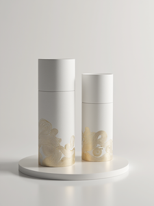 กล่องเทียนทรงกระบอกทำจากกระดาษแข็งย่อยสลายได้ เป็นมิตรกับสิ่งแวดล้อม พร้อมลายปั๊มฟอยล์  รับผลิตตามแบบ  รีไซเคิลได้  กระดาษแบบหายตัวได้  บรรจุภัณฑ์แบบ OEM - Product Image 6