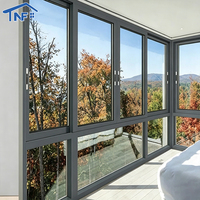 Sistema de Puertas y Ventanas Corredizas Horizontales de Diseño Moderno Personalizado, Doble Vidrio, Resistentes a Huracanes, AS2047, Ventana Corrediza de Aluminio