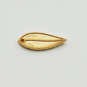 จี้รูปใบไม้ทองแดงชุบทองและเงินสำหรับทำสร้อยคอรูปทรงเพชร - Product Image 2