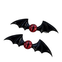 Pince à cheveux 3D Ailes de chauve-souris Œil du Diable, Accessoire de cosplay gothique punk, Pince à franges Lolita Super Fée, Épingle à cheveux sombre