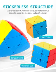 Moyu Meilong Loạt Mastermorphix Câu Đố Đồ Chơi Nhựa Stickerless Zongzi Kim Tự Tháp Ma Thuật Cube Sáng Tạo Vui Xổ Trò Chơi - Product Image 3