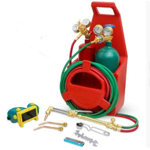 Kit de chalumeau de soudage et de découpe oxyacétylène pour alternative Victor avec instrument de découpe, cylindre de gaz, tuyau, kit durable - Product Image 1
